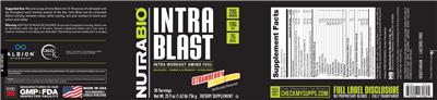 Intra Blast Strawberry Lemon Bomb label