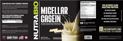 Micellar Casein Alpine Vanilla label