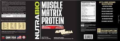 Muscle Matrix Protein Alpine Vanilla label