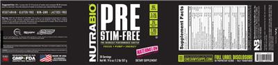 PRE Stim-Free Watermelon label
