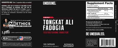 Tongkat Ali Fadogia label