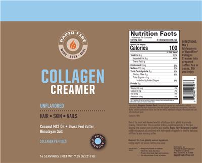 Collagen Creamer Unflavored label