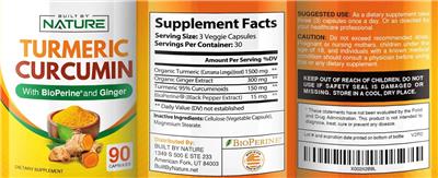 Turmeric Curcumin label