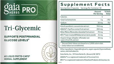Tri-Glycemic label