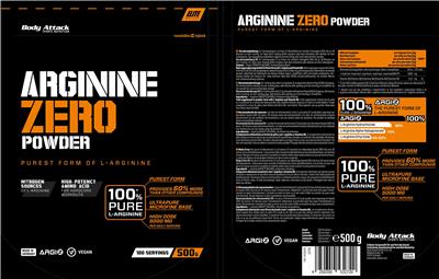 Arginine Zero Powder label