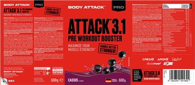 Attack 3.1 Cassis Flavour label