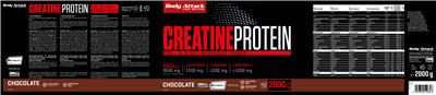Creatine Protein Chocolate Flavour label
