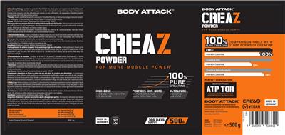 CreaZ Powder 3000 mg label