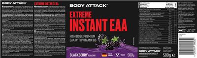 Extreme Instant EAA Blackberry Flavour label