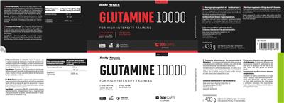 Glutamine 10000 label