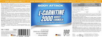L-Carnitine 2000 label