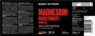 Magnesium Bisglycinate Complex 300 mg label
