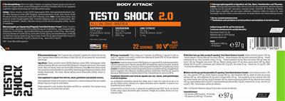 Testo Shock 2.0 label