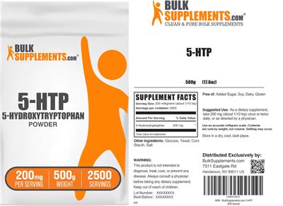 5-HTP Powder 200 mg label
