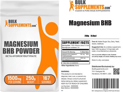 Magnesium BHB Powder label