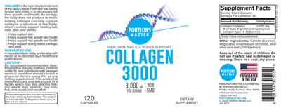 Collagen 3000 3,000 mg label