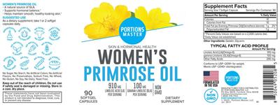 Women's Primrose Oil label