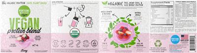 Vegan Protein Blend Berry label