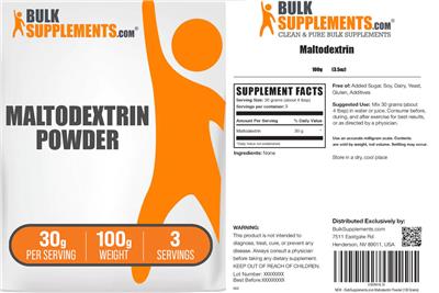 Maltodextrin Powder label
