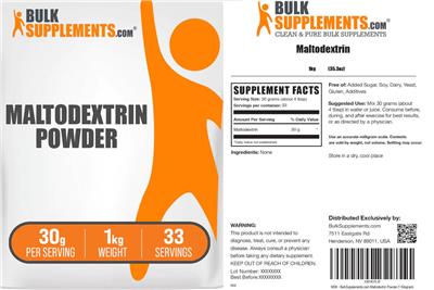 Maltodextrin Powder 30 g label