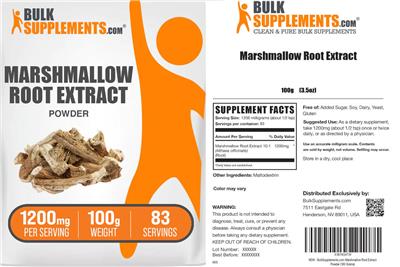 Marshmallow Root Extract Powder label