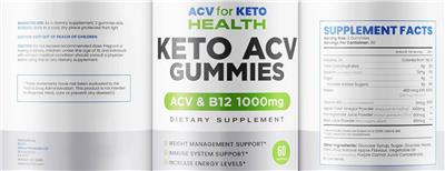 Keto ACV Gummies label