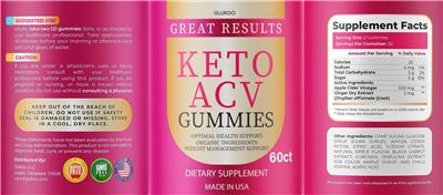 Keto ACV Gummies label