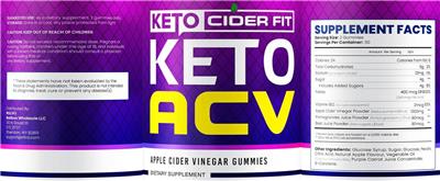 Keto ACV Apple Cider Gummies label