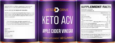 Keto ACV Apple Cider Vinegar label