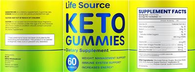 Keto Gummies label