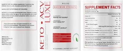 Keto ACV Luxe label