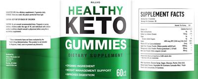 Healthy Keto Gummies label