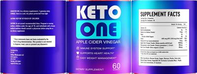 Keto One Apple Cider Vinegar label