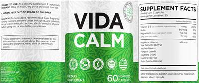 Vida Calm label
