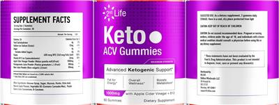 Keto ACV Gummies label