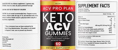 Keto ACV Gummies label