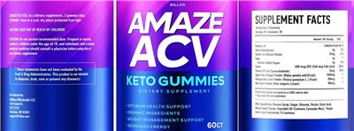 ACV Keto Gummies label