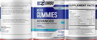 Keto Gummies label