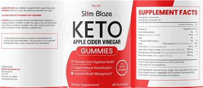 Keto Apple Cider Vinegar Gummies 1000mg label