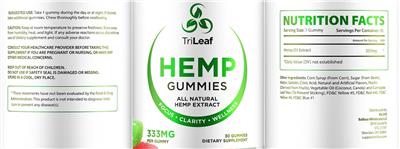 Hemp Gummies 333 mg label