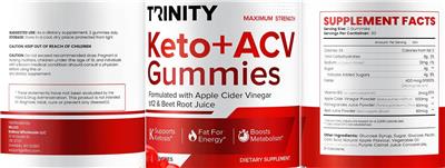 Keto + ACV Gummies label