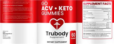 ACV Keto Gummies label