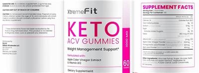 Keto ACV Gummies 1000 mg label