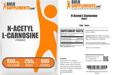 N-Acetyl L-Carnosine (NALC) label