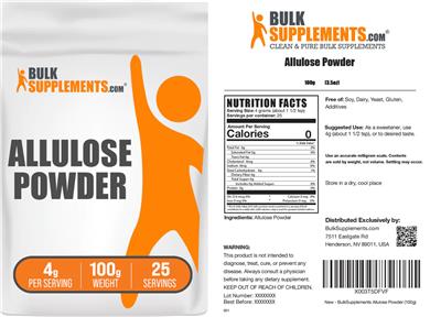 Allulose Powder 4 g label
