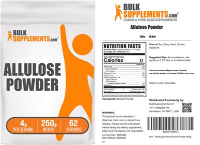 Allulose Powder 4 g label