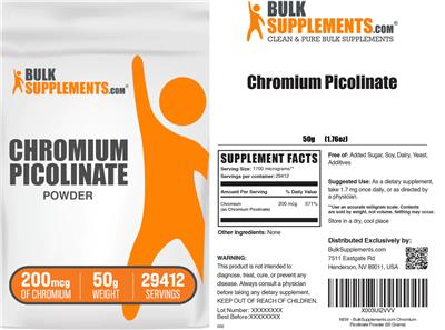 Chromium Picolinate Powder 200 mcg label