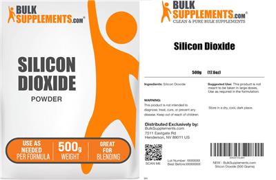 Silicon Dioxide Powder label
