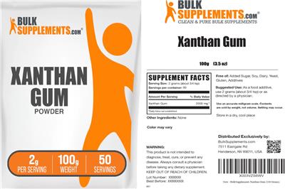 Xanthan Gum Powder 2 g label