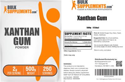Xanthan Gum Powder 2 g label